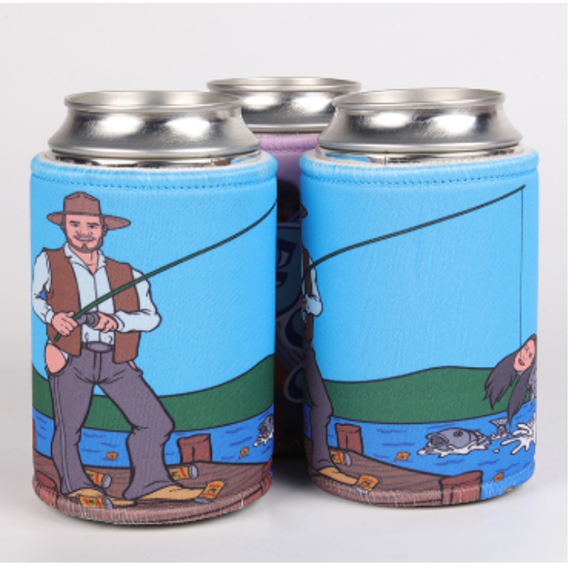 Neoprene insulated sublimation beer bags 병 맥주 소매 커버 쉬운 휴대용 음료 캔 냉각기 냉각기